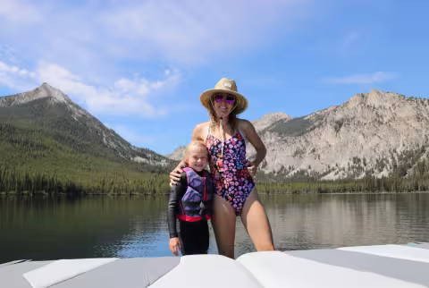 person on a boat