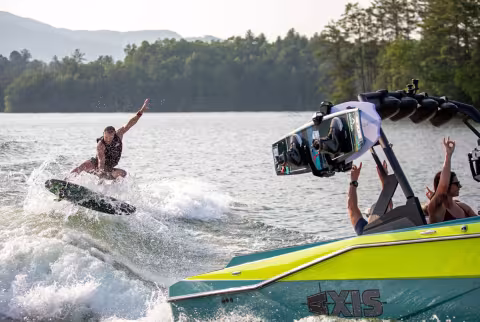 person wakeboarding
